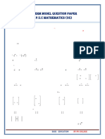 2nd Puc Maths Midterm Model Question Paper 2023