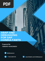 ABAP and Debugging For SAP Consultants