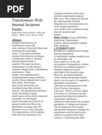 Modeling Transformers With Internal Incipient Faults