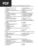 Examen de Ecologia y Medioambiente Primer Parcial 2014