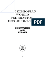 Constitution and by Laws of The Ethiopian World Federation Incorporated Final 8 X 11