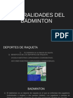 Generalidades Del Bádminton