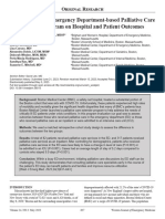 Evaluation of An Emergency Department-Based Palliative Care Extender Program On Hospital and Patient Outcomes