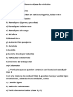 Diferentes Tipos de Vehículos PDF