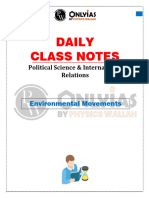 317 PSIR Women Movement Environmental Movements Daily Classno