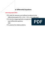 2.3. Exact First Order Differential Equations: Learning Objectives