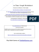 Distance Vs Time Graph Worksheet