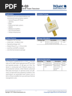 7W, 28V, DC - 6 GHZ, Gan RF Power Transistor: Available Package Applications