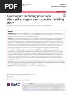 A Nomogram Predicting Pneumonia After Cardiac Surgery: A Retrospective Modeling Study