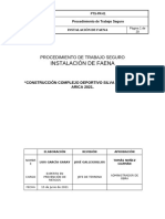 PTS-PR-01 - Instalación de Faena