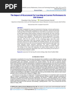 The Impact of Assessment For Learning On Learner Performance in Life Science 7733