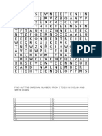 Cardinal Numbers Game Exercise