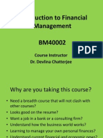 Introduction To Financial Management BM40002: Course Instructor Dr. Devlina Chatterjee