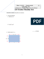 October Monthly Test 10B