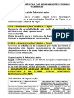 Resumão Características Básicas Das Organizações Formais Modernas