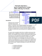 Ultrasonic Inspection 2 Training For Nondestructive Testing - Variables Affecting Test Results