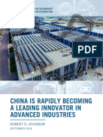 China Is Rapidly Becoming A Leading Innovator in Advanced Industries