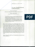 The Development of A New Transformational Leadership Questionnaire