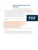 Advanced Database Table Design in MS Access 2010 and 2013