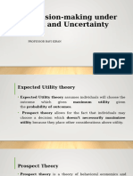 Prospect Theory 1 Decision Making Under Risk and Uncertainty Prospect Theory 1