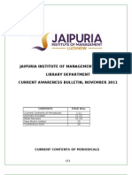 Current Awareness Bulletin Nov. 2011