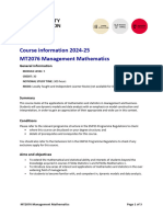 MT2076 Management Mathematics