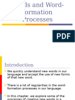 Words and Word-Formation Processes