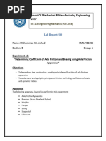 Engineering Mechanics Lab Report 10 Ali