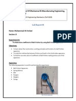 Engineering Mechanics Lab Report 8 Ali