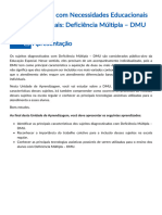 Alunos Com Necessidades Educacionais Especiais: Deficiência Múltipla - DMU