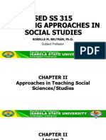 SED SS 315 CHAPTER II Lesson 2 Teaching Approaches in Social Science Studies