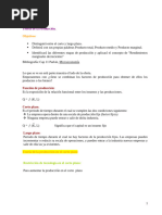 Apuntes de Teoría de La Producción Corto y Largo Plazo