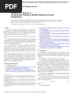 Compression Testing of Metallic Materials at Room Temperature