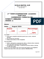 English 5 2nd Term Exam 24