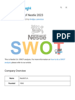 Nestle SWOT Analysis 2023 - SM Insight