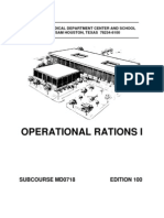 US Army Medical Course MD0718-100 - Operational Rations I