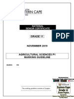 Agric Sciences p1 Gr11 Memo Nov2019 - Eng D