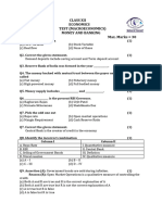 Money and Banking Test