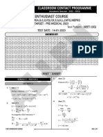 Major Test Paper Neet