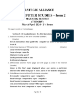 Form 2 Computer Studies PP1 Ans