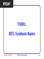 VHDL RTL Synthesis Basics