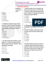 Quantitative Aptitude: Topic Wise Bundle PDF Course Quantitative Aptitude-Ages Based On Older/Younger Set-1 (Eng)