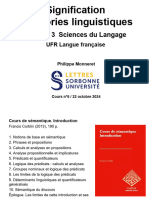 Signification Et Th. Ling. 2024-2025 Cours 6