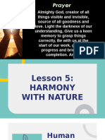 Grade 12 - Philosophy of The Human Person Lesson 6 - Harmony With Nature