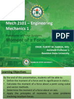 Resultants of Force Systems Moment of A Force Presentation and Assignment