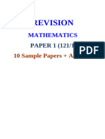 Mathematic Sample Papers Booklet