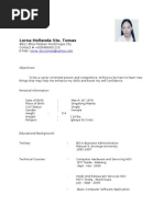 Lorna Sto - Tomas RESUME