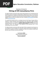 Tender Document - HR Consulting Firm