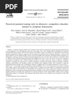 Perceived Parental Rearing Style in Obse