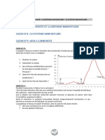 Cahier d'Exercices de Svt de 3eme Theme III l’Immunite La Reponse Immunitaire Le Systeme Immunitaire